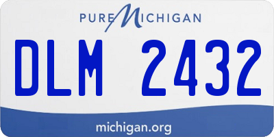 MI license plate DLM2432