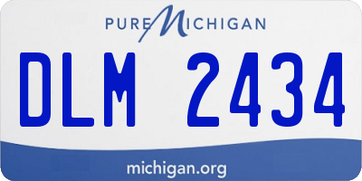MI license plate DLM2434