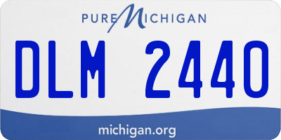 MI license plate DLM2440