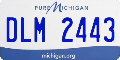 MI license plate DLM2443