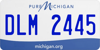 MI license plate DLM2445