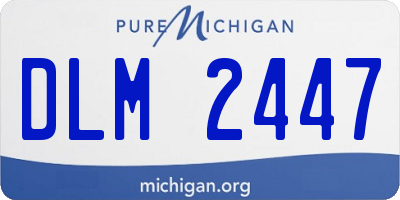 MI license plate DLM2447