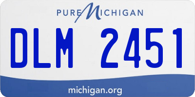 MI license plate DLM2451