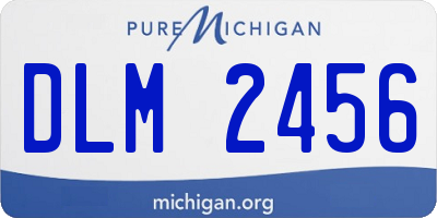 MI license plate DLM2456