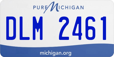 MI license plate DLM2461