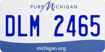 MI license plate DLM2465