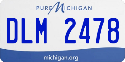 MI license plate DLM2478