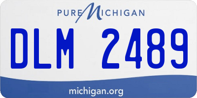 MI license plate DLM2489