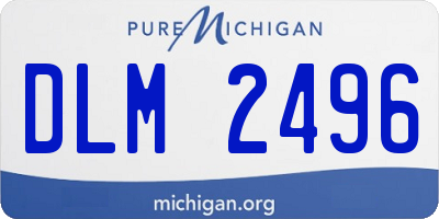 MI license plate DLM2496