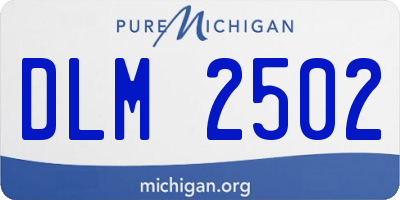 MI license plate DLM2502