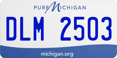 MI license plate DLM2503