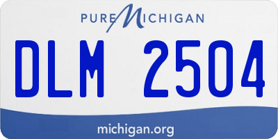 MI license plate DLM2504