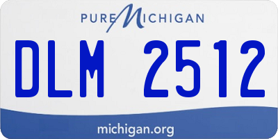 MI license plate DLM2512