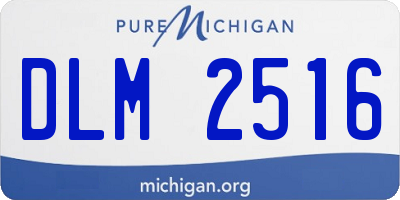 MI license plate DLM2516