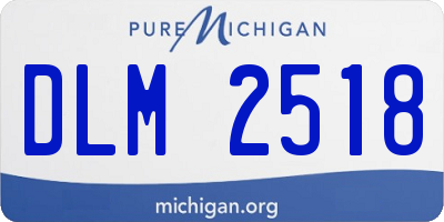 MI license plate DLM2518