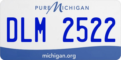 MI license plate DLM2522