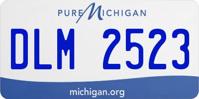 MI license plate DLM2523