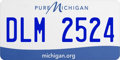 MI license plate DLM2524