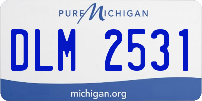 MI license plate DLM2531