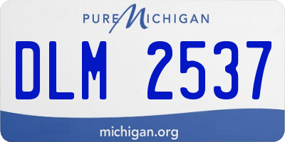 MI license plate DLM2537