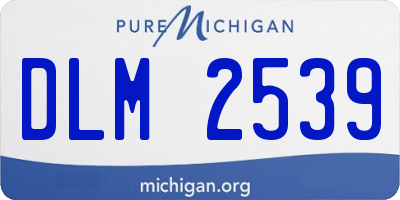 MI license plate DLM2539