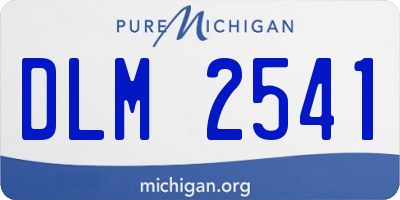 MI license plate DLM2541