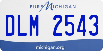 MI license plate DLM2543