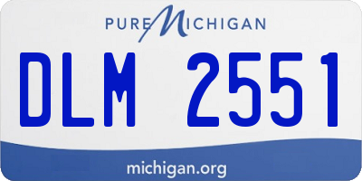 MI license plate DLM2551