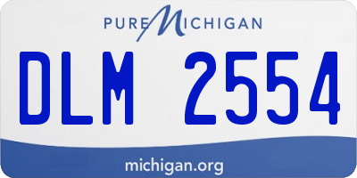 MI license plate DLM2554