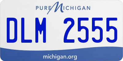 MI license plate DLM2555