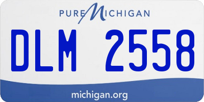 MI license plate DLM2558