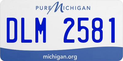 MI license plate DLM2581