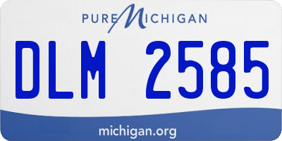 MI license plate DLM2585