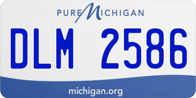 MI license plate DLM2586