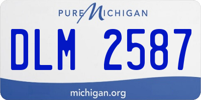 MI license plate DLM2587