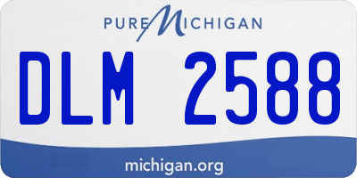 MI license plate DLM2588