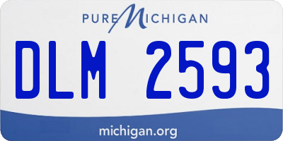 MI license plate DLM2593