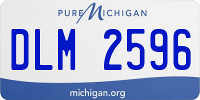 MI license plate DLM2596