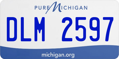 MI license plate DLM2597