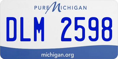 MI license plate DLM2598