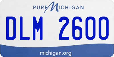 MI license plate DLM2600