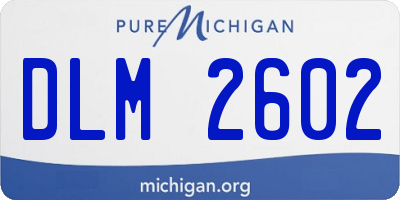 MI license plate DLM2602