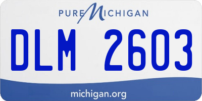 MI license plate DLM2603