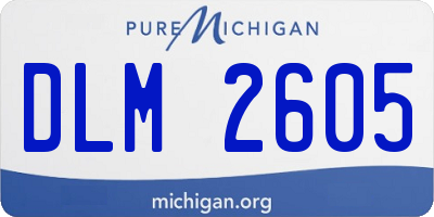 MI license plate DLM2605