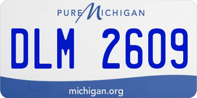 MI license plate DLM2609
