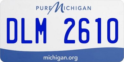 MI license plate DLM2610