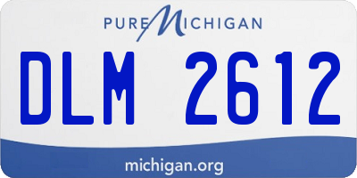 MI license plate DLM2612
