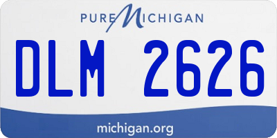 MI license plate DLM2626