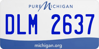 MI license plate DLM2637