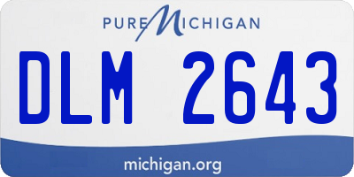 MI license plate DLM2643
